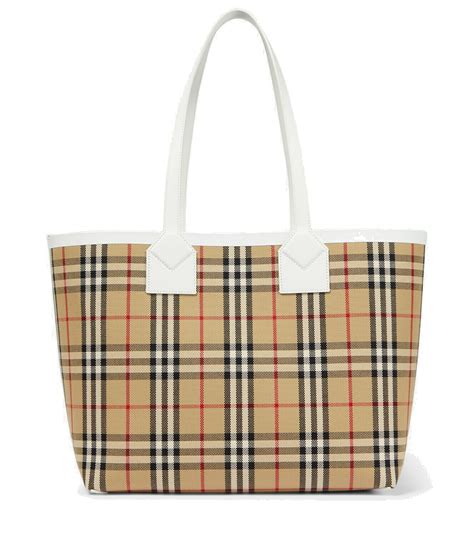 burberry vinyl tote|burberry checked canvas tote bag.